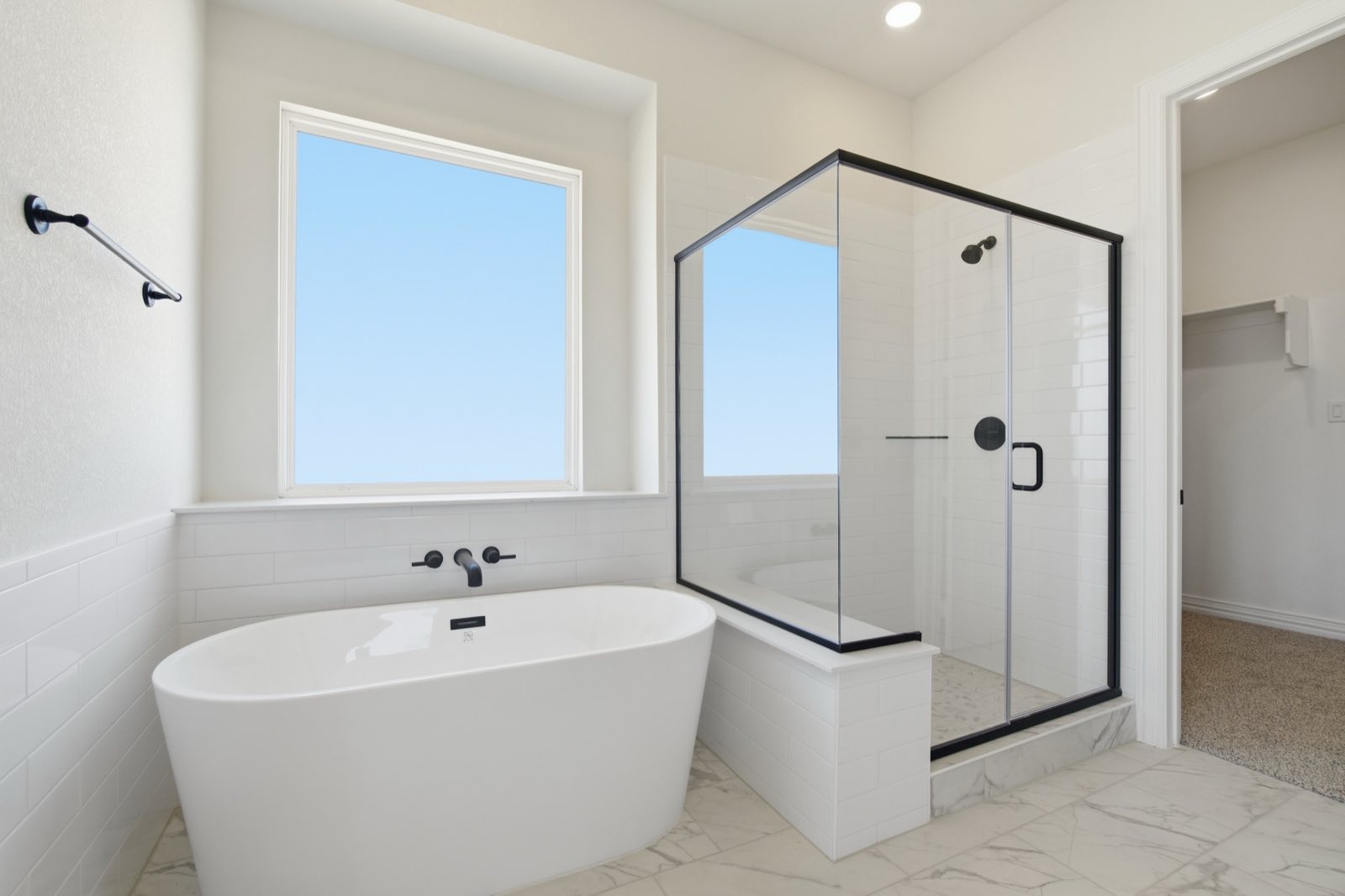 Primary bathroom with clean, bright fixtures, Ellis County